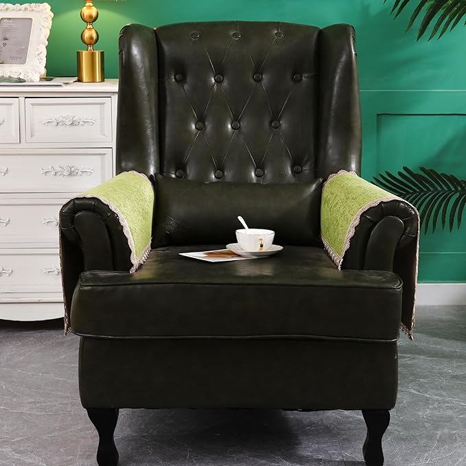 MINJIATEX Couch arm Covers, Non-Slip lace Sofa arm Covers Set of 2 Washable - Image 7