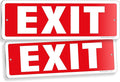 iSYFIX Exit Sign – 2 Pack 12x4 Inch – 100% Rust Free .040 Aluminum Signs by iSYFIXPREMIUMSIGNS