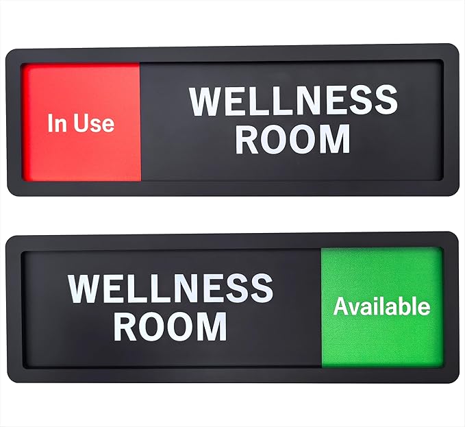 Wellness Room Sign – Privacy In Use / Available Slide Switch Sign, Premium - Image 7