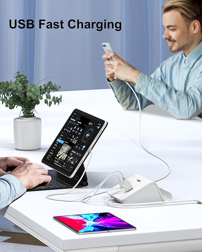 VHBW USB C Charger Block, 6 Port 3A and 3C Multiple USB Charging Station - Image 4