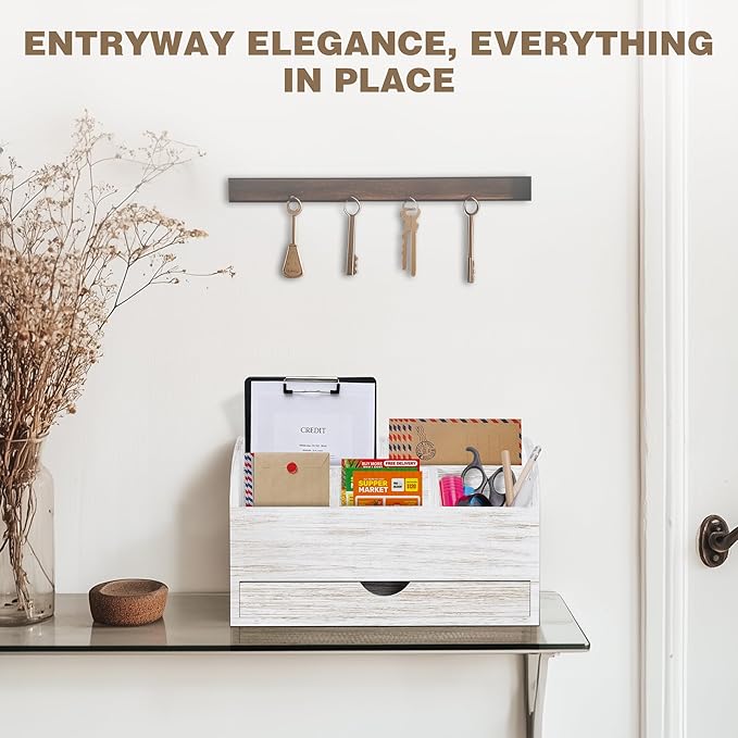 SeekElegant Wood Mail Organizer - Image 2