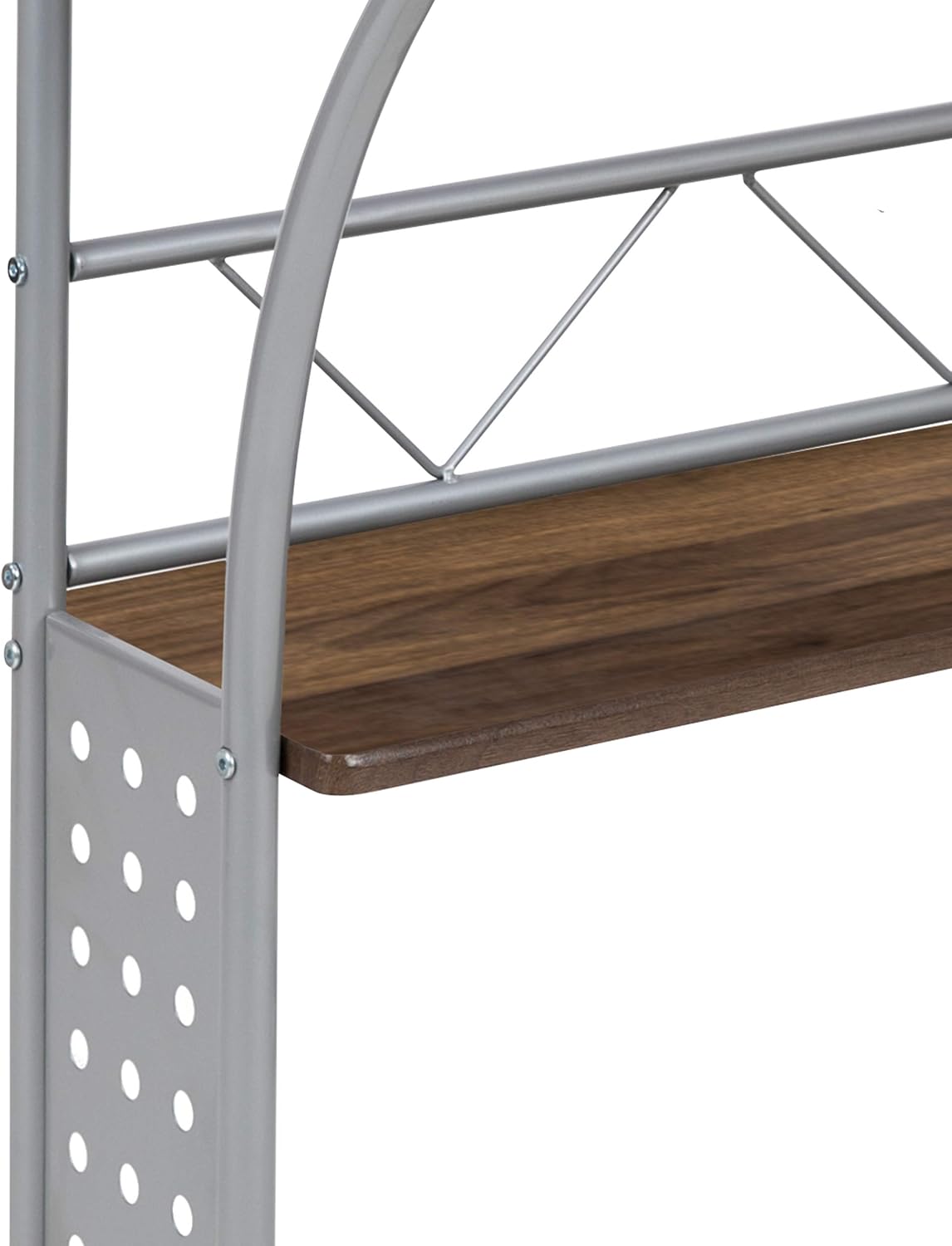Flash Furniture Clifton Rustic Walnut Computer Desk with Top and Lower Storag...