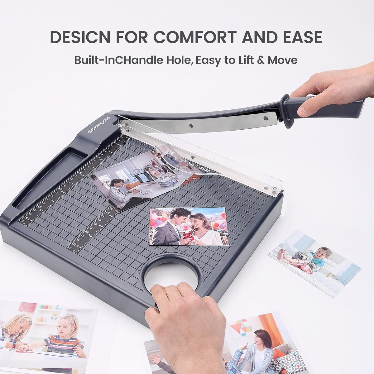 12" Paper Cutter, Precision Cut with Safety Protection and Blade Lock, 1...