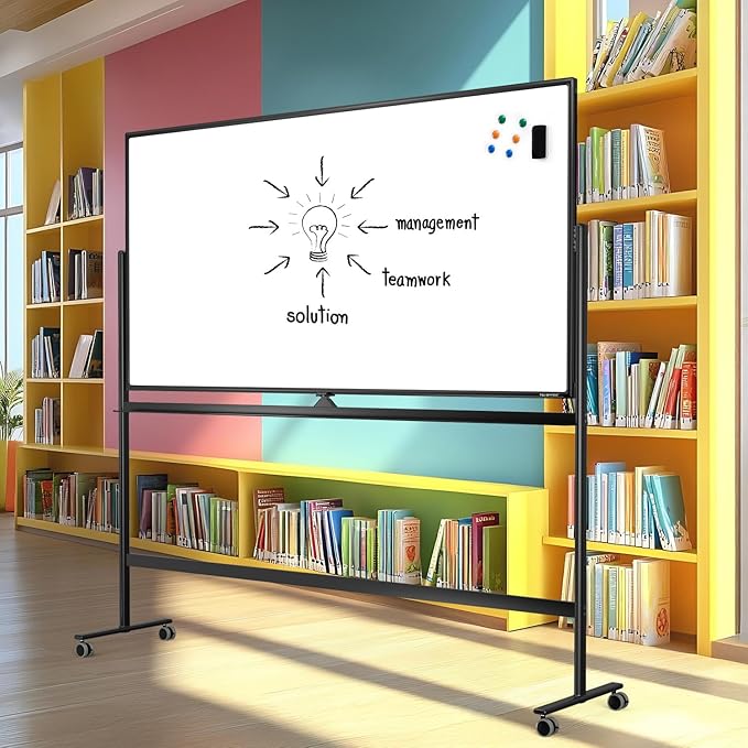 Large Dry-Erase Rolling Magnetic Whiteboard - Image 8