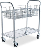 Safco 5236GR Wire Mail Cart Holds 150 Legal Folders, Sold Separately - Image 2