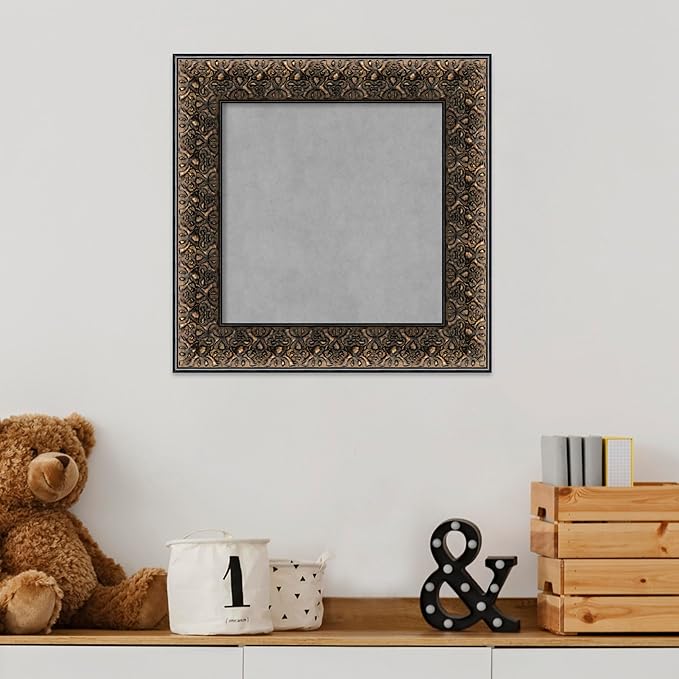 Amanti Art Black Framed Magnetic Board 17x17 X-Small Vision Board - Image 5