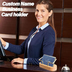 HJX Custom Business Card Holder Desk-Personalized Engraved Wooden Business Card - Image 6