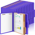 Skyygemm 36 Pcs Classification Folders Letter Size, 2 Divider Pressboard File