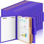 Skyygemm 36 Pcs Classification Folders Letter Size, 2 Divider Pressboard File