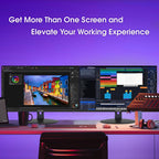 kado 2-pack dual 22" flat screen 1920x1080 75hz on a desk or shelf