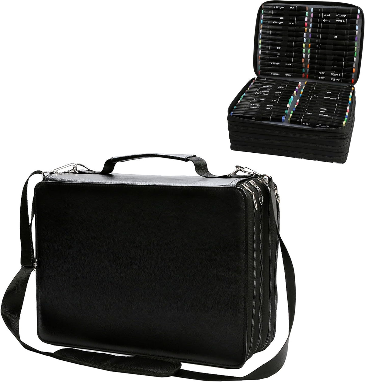 black marker case, 224 slots alcohol marker case, main product view