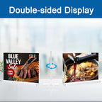 BlueValley Clear Plastic Flyer Sign Holder 8.5 x 11 Standing, Double Sided - Image 3