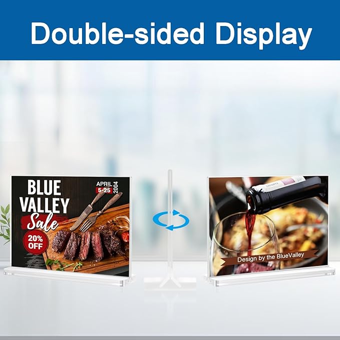 BlueValley Acrylic Sign Holder 7x5 - Image 3