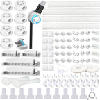 ELII 328Pcs Cable Management Kit, 8 Magnetic Cable Clips, 69Adhesive Cable by OfficeArtCraftsProducts