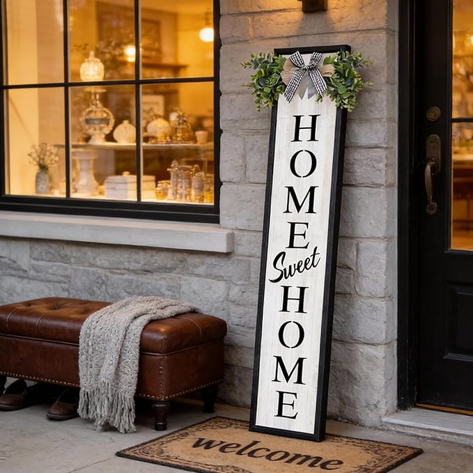 Double-sided Welcome Wooden Sign Stand - Image 8