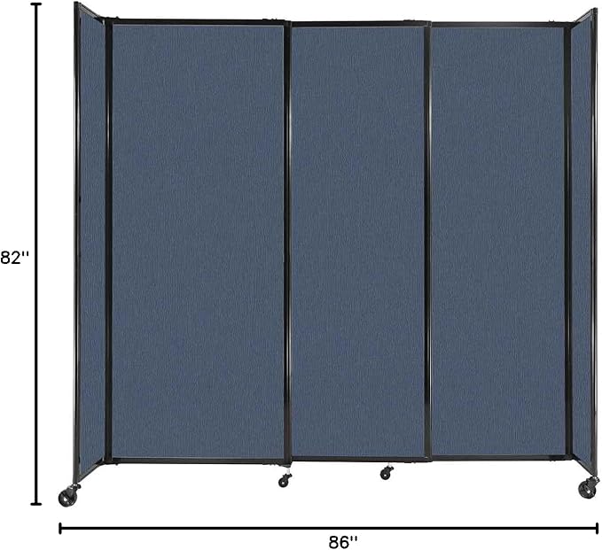 Versare Straightwall Sliding Portable Wall Partition | Freestanding Office - Image 7