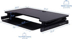 Rocelco 37.5" Deluxe Height Adjustable Standing Desk Converter - Image 2