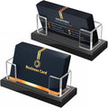 NIUBEE Acrylic Business Card Holder: Clear Plastic Business Cards Display Stand