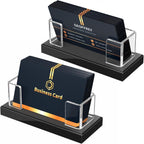 NIUBEE Acrylic Business Card Holder: Clear Plastic Business Cards Display Stand
