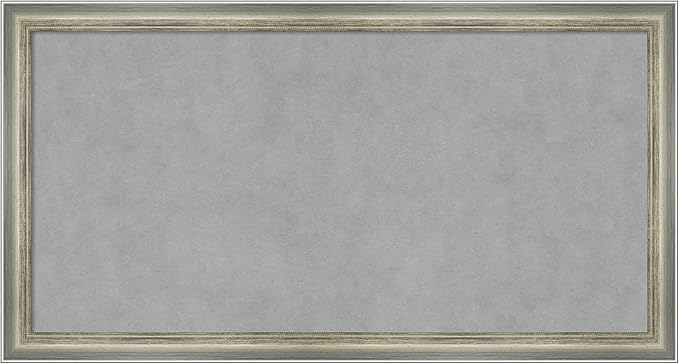 Amanti Art Silver Framed Magnetic Board 14x26 Small Vision Board by AmantiArt