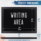 HBCY Creations 18" x 24" Rustic Black Solid Wood Frame Wall Chalkboard - Image 2