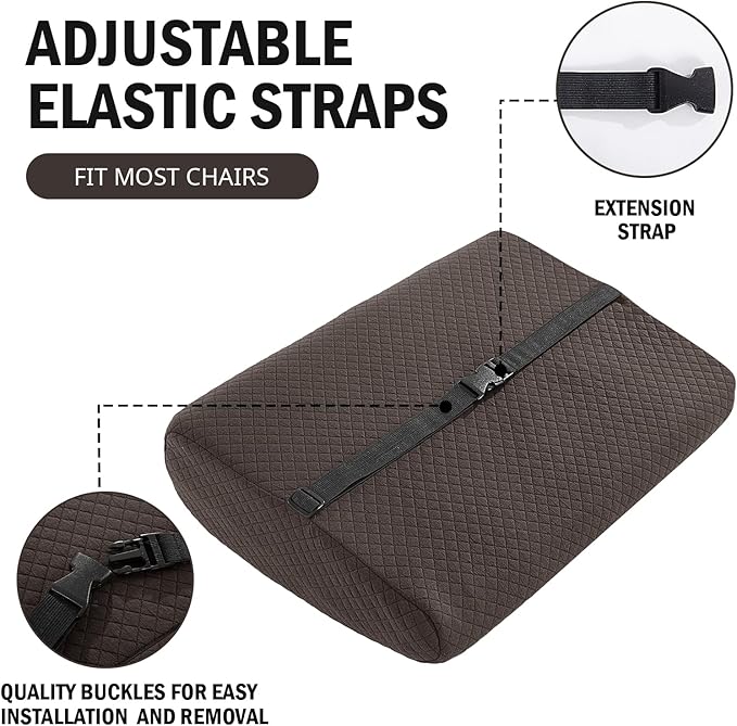 HOMBYS Lumbar Support Pillow for Recliner Chair, Memory Foam Back Support - Image 4