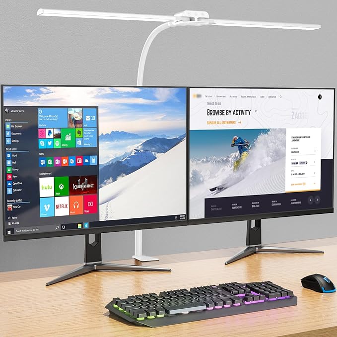 KableRika Desk lamp, Double Head LED Desk Lamp by KableRika