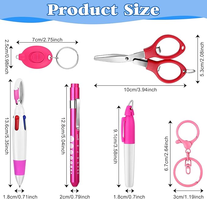 24 pcs Nurse Pen Set Include Permanent Marker Pen Pen Lights - Image 2