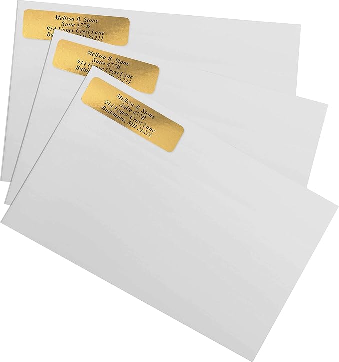 Gold Foil Personalized Return Address Labels Without Dispenser - Image 2