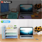 Marbrasse Desk Organizer and Accessories，4-Tier Paper Letter Tray Organizer - Image 2