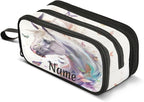 BOENLE Custom White Horse Butterflies Pencil Case Box Boys Girls Personalized by BOENLE-WELCOMEYOURCOMING