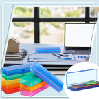 Fainne 24 Pcs Plastic Pencil Case Bulk Pencil Boxes Plastic Stationery Case - Image 5