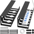Delamu 2 Pack Metal Under Desk Cable Management Tray, U Channel Cord Organizer by DELAMU
