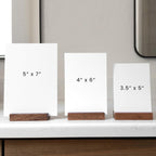 (2 Pack) Wood Calendar Stands - Desk Calendar Base - South American Walnut - Wooden Block - Monthly Desk Card Refill Holder - Office Home Gift Decor