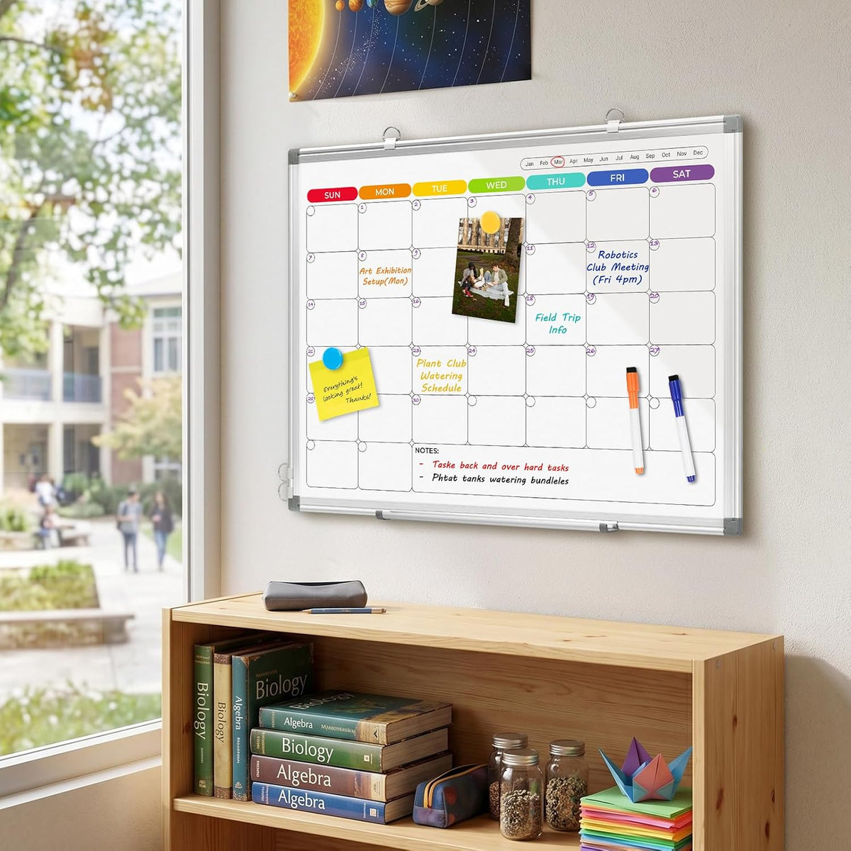 DOLLAR BOSS 36'' x 24'' Magnetic Whiteboard Calendar for wall...