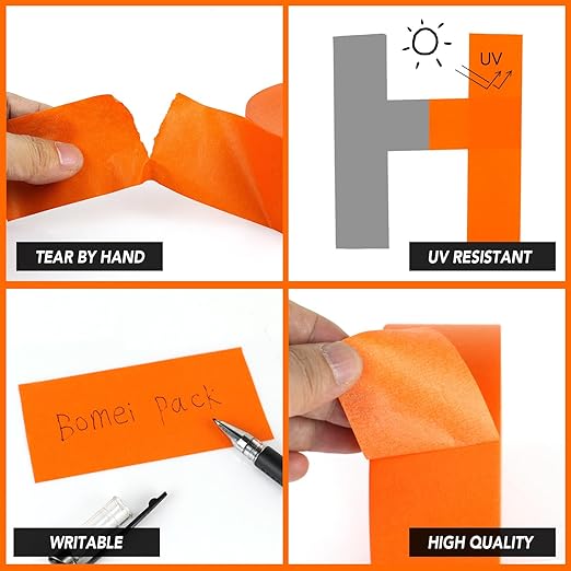 BOMEI PACK Orange Painters Tape 1 Inch - Image 4