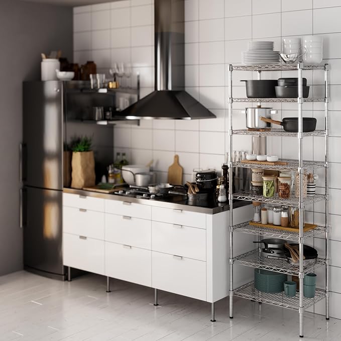 Regal Altair 18" Deep x 24" Wide x 74" Height Wire Shelving Kit | 8-Tier | NSF - Image 4