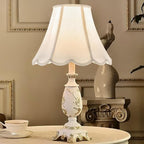 GO&SO Off White Bell Lamp Shade Medium, Scalloped Lampshade Braids - Image 8