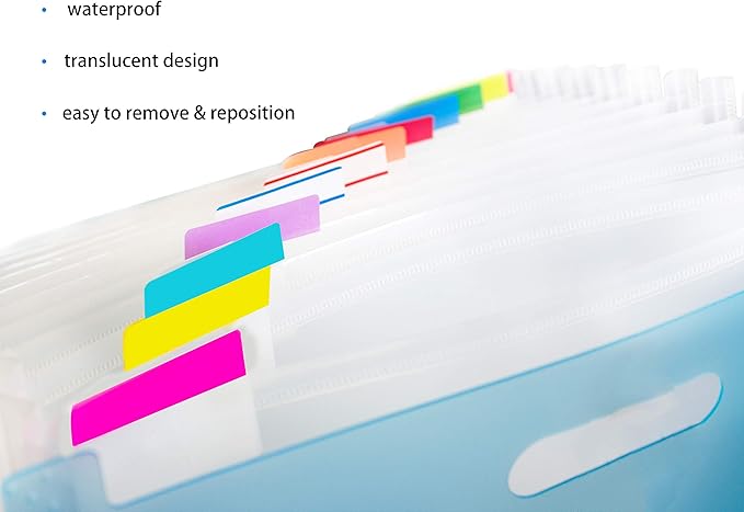 500 Pieces Tabs 2 Inch Sticky Index Tabs, Writable and Repositionable File Tabs - Image 3