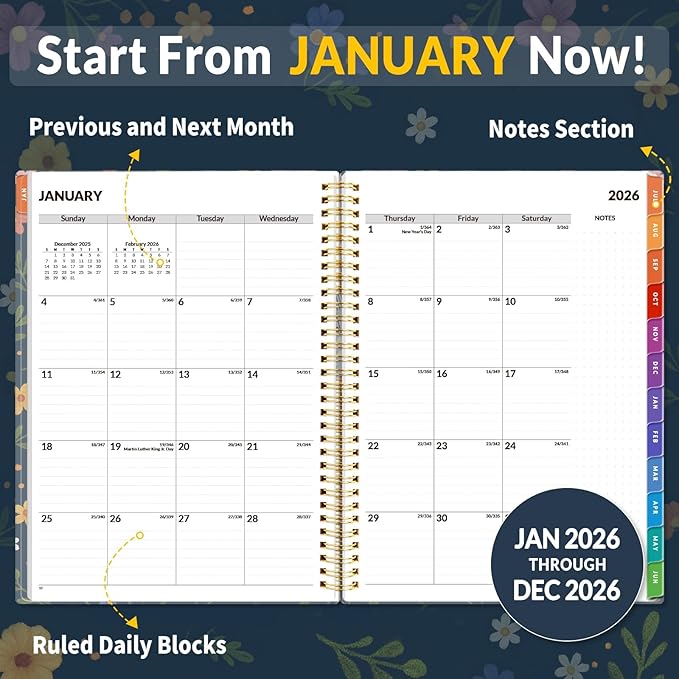 SUNEE 2026 Appointment Book, Quarter-Hourly, Weekly & Monthly - Image 3