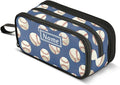 BOENLE Custom Baseballs Ball Blue Pencil Case Box Boys Girls Personalized Name by BOENLE-WELCOMEYOURCOMING