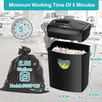 Woolsche 12-Sheet Cross Cut Paper Shredder - Image 4