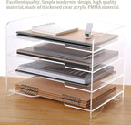 HeZone Acrylic Desk Organizer, 4 Tier Paper Tray, Office Accessories - Image 6