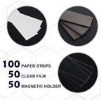 LLPT Magnetic Label Holder 2” x 1” 50 Packs C Channel 300g White Paper Cards - Image 2