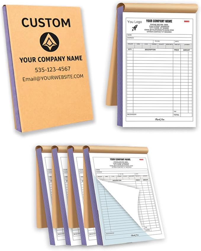Custom Carbonless Invoice Book by LiDuoMi