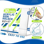Aheroi Acrylic Sign Holder 8.5 x 11, Plastic Stands Flyer Display, Office - Image 4