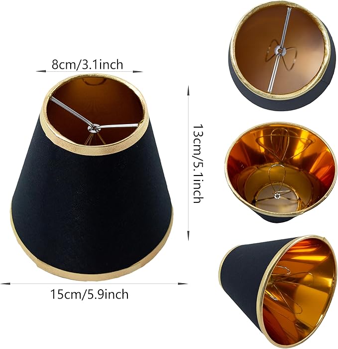 TAaMTYH small lamp shade chandelier shades set of 3，Fabric Lampshade - Image 3