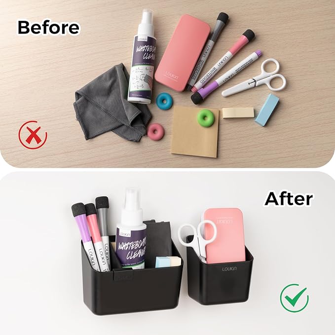 loukin Magnetic & Adhesive Dry Erase Marker Holder - Image 8