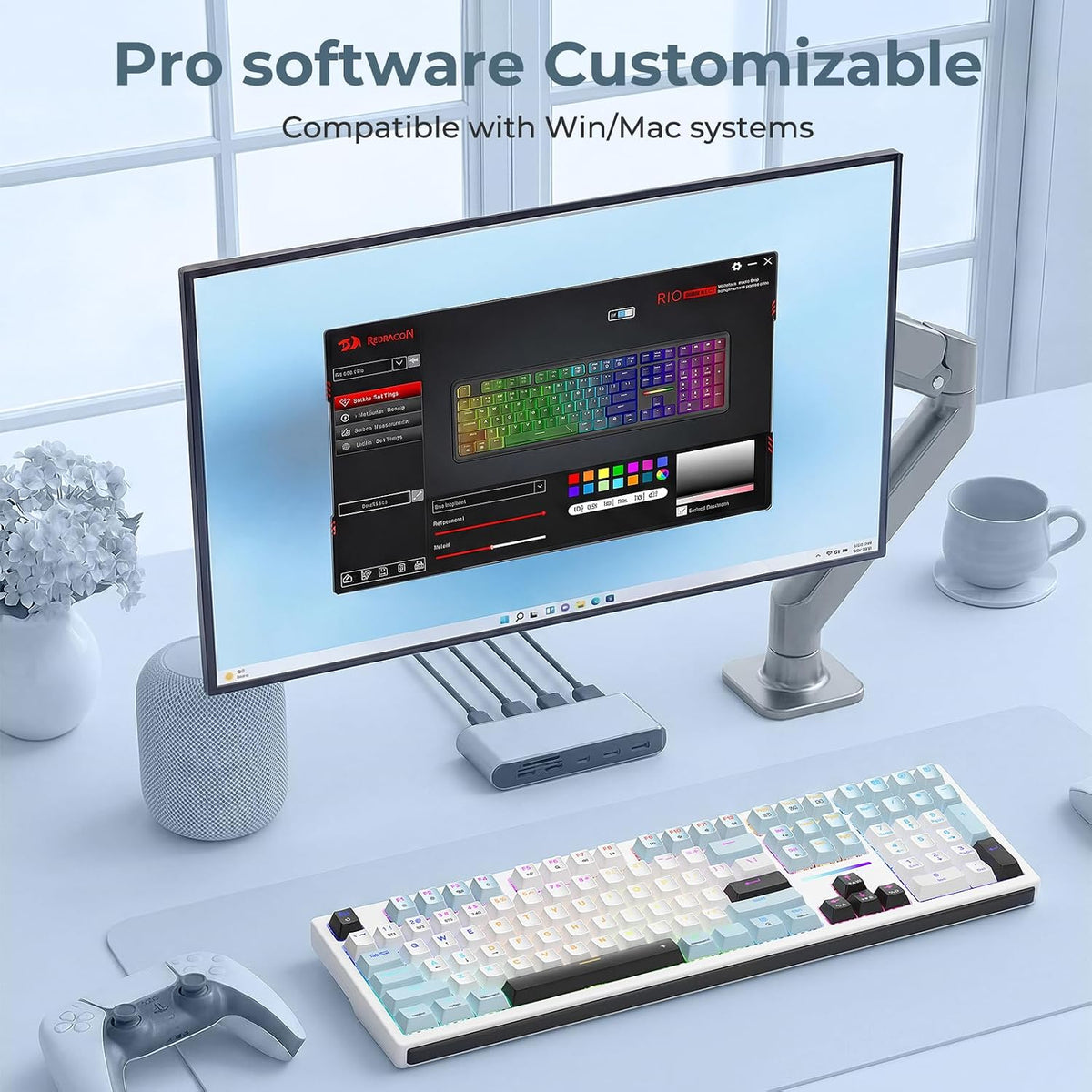 Redragon K771 Wireless Mechanical Keyboard, 108-Key Gaming Keyboard with 4 Ex...
