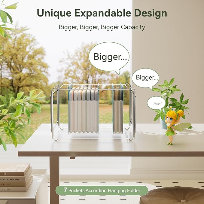 EcoStash Wheat Straw Expanding Hanging File Folders, 1.2" Accordion Pockets - Image 5